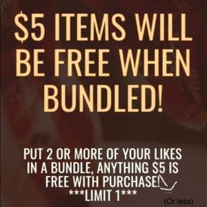 FREE $5 Item when Bundled